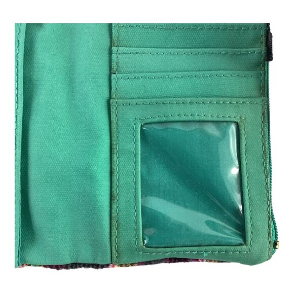 Walt DisneyWorld Disneyland Tinkerbell Wallet Multi Colored Plaid 4” X 6” GUC - Picture 8 of 16